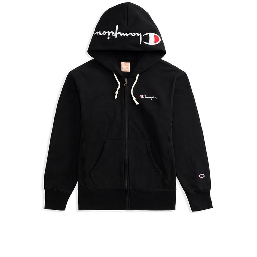 Champion Reverse Weave Zip Hoodie Black Unisex